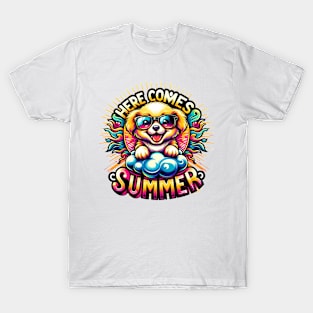 "Sunny Pup Delight: Summer Joy Unleashed" T-Shirt